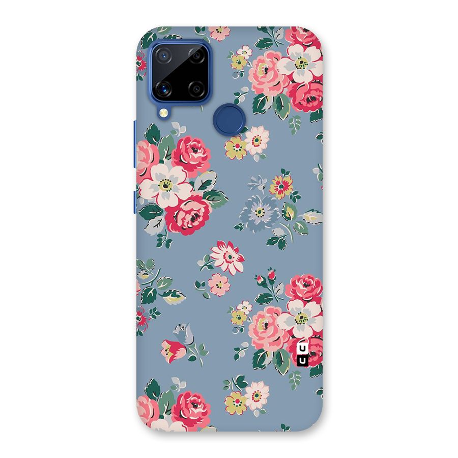 Vintage Flower Pattern Back Case for Realme C12