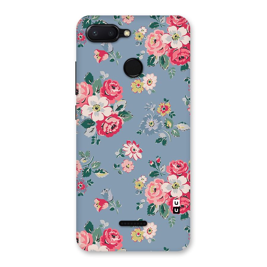 Vintage Flower Pattern Back Case for Redmi 6