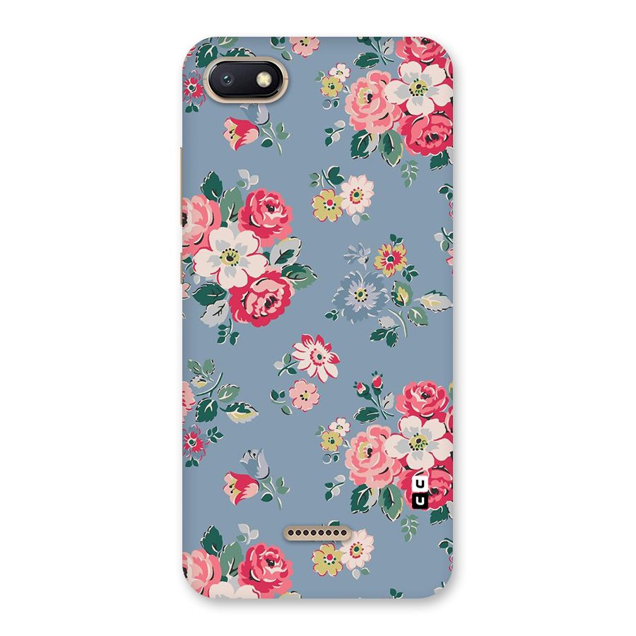Vintage Flower Pattern Back Case for Redmi 6A