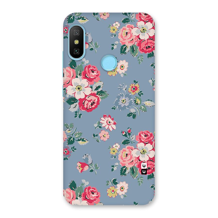 Vintage Flower Pattern Back Case for Redmi 6 Pro