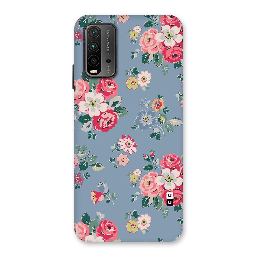 Vintage Flower Pattern Back Case for Redmi 9 Power