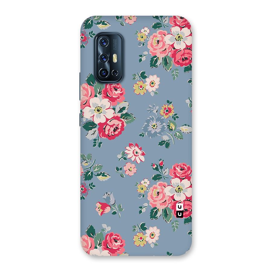 Vintage Flower Pattern Back Case for Vivo V17