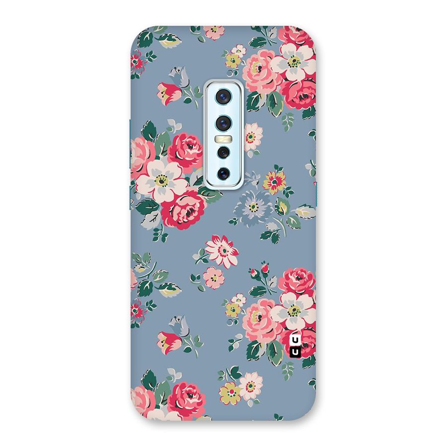 Vintage Flower Pattern Back Case for Vivo V17 Pro