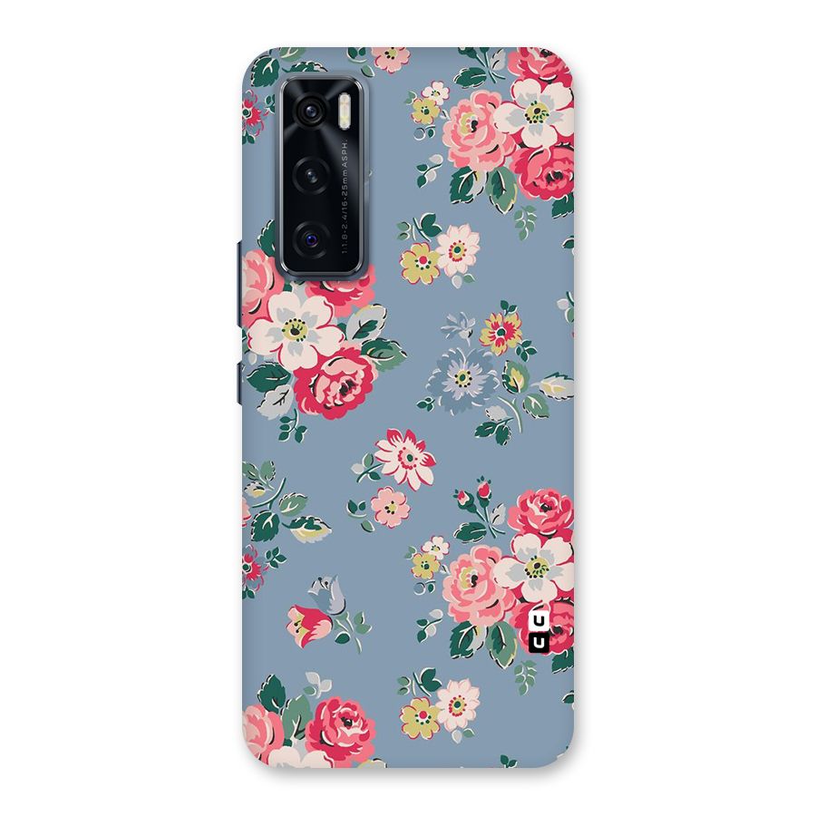 Vintage Flower Pattern Back Case for Vivo V20 SE