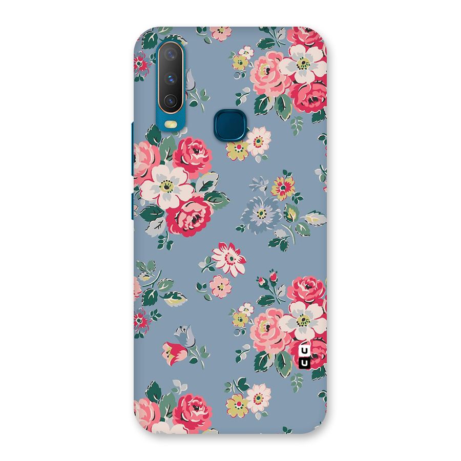 Vintage Flower Pattern Back Case for Vivo Y15