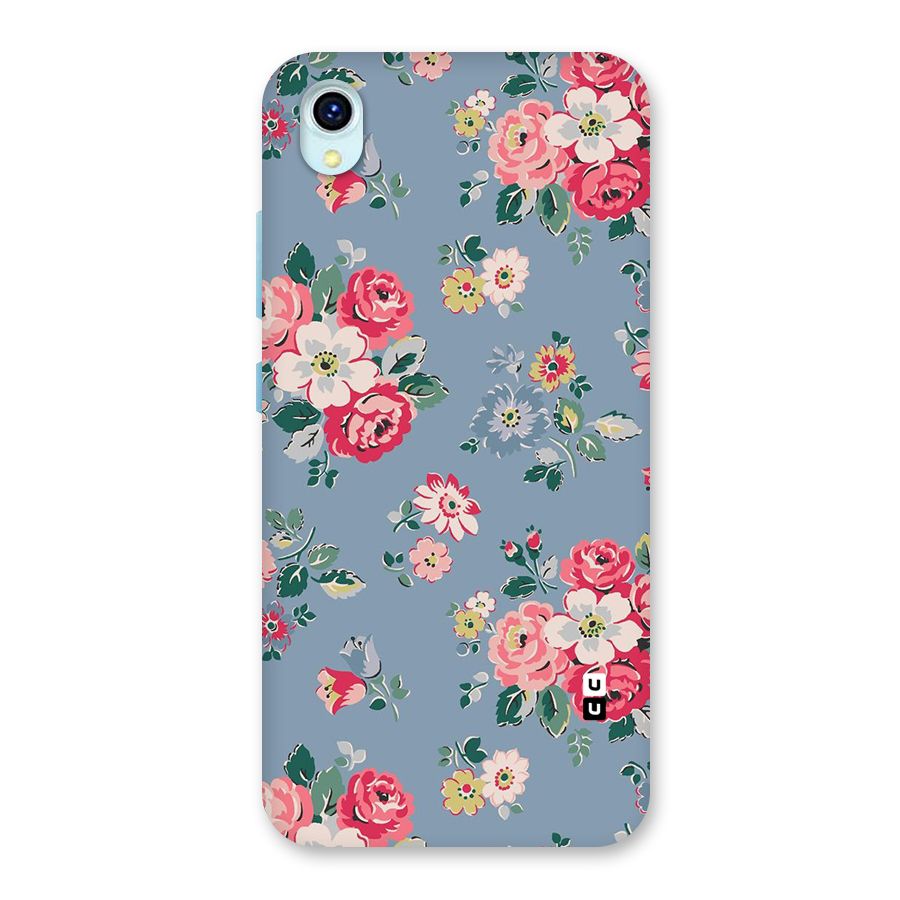 Vintage Flower Pattern Back Case for Vivo Y1s