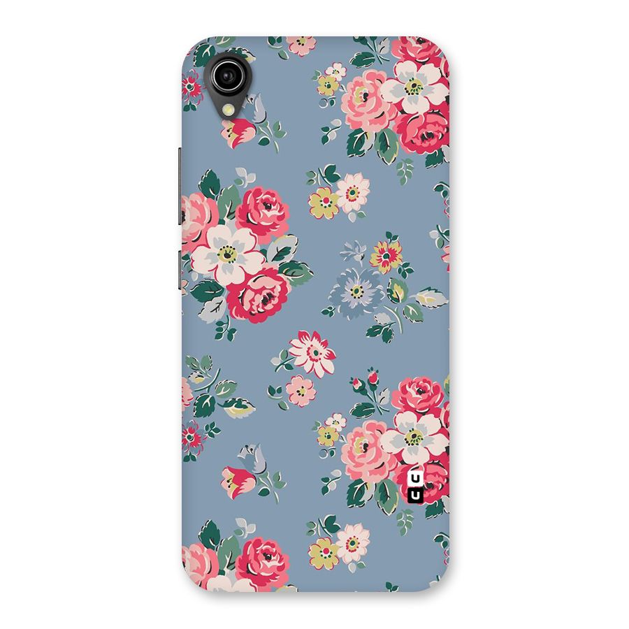 Vintage Flower Pattern Back Case for Vivo Y90