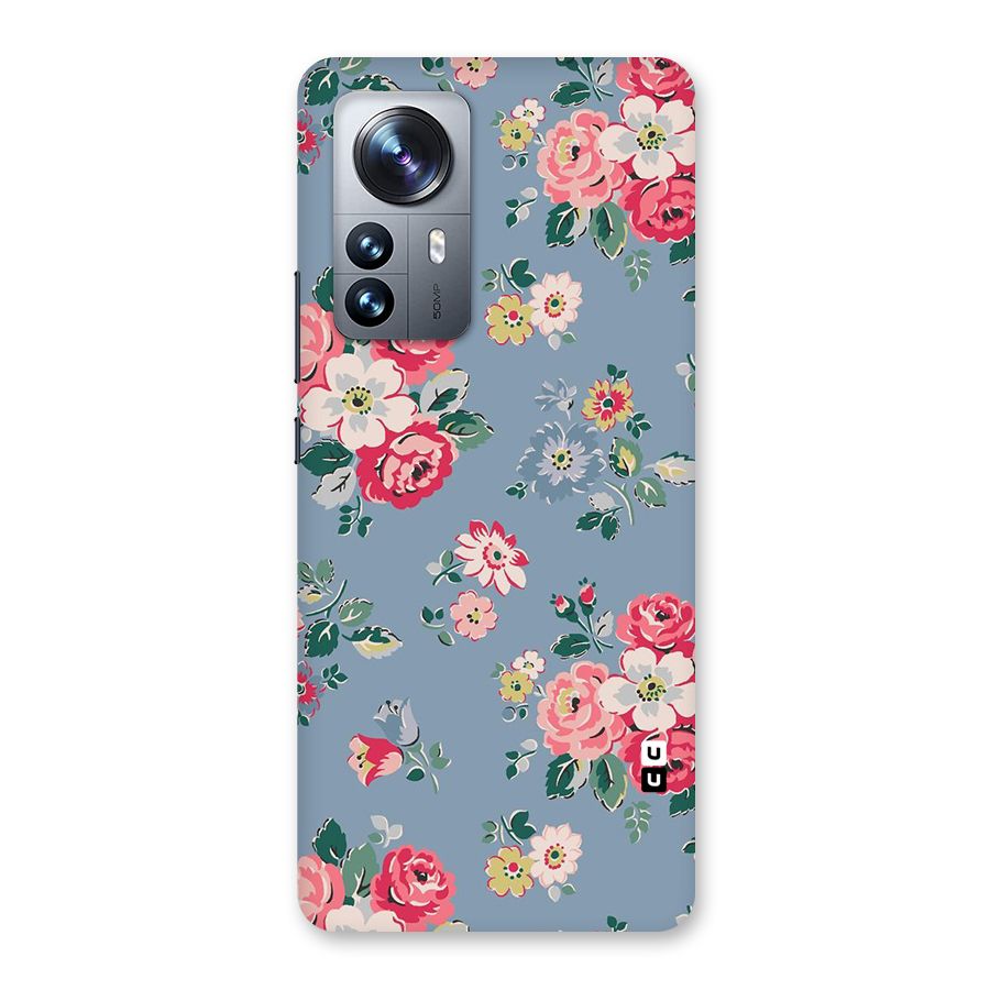 Vintage Flower Pattern Back Case for Xiaomi 12 Pro
