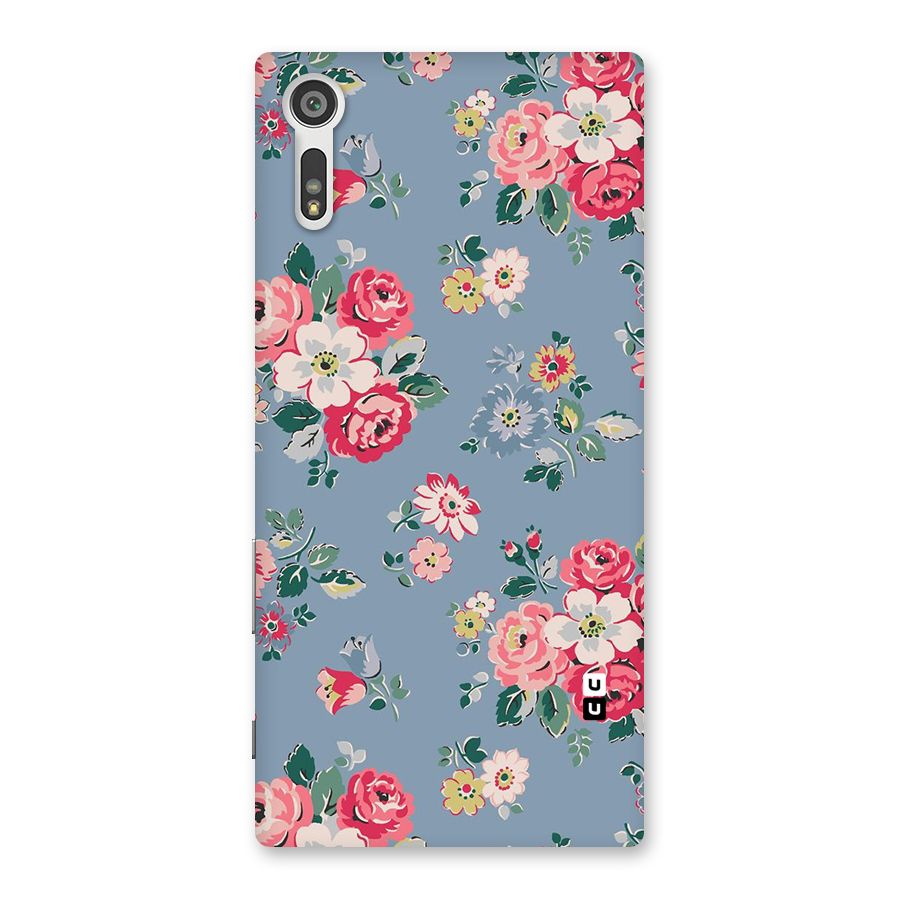 Vintage Flower Pattern Back Case for Xperia XZ