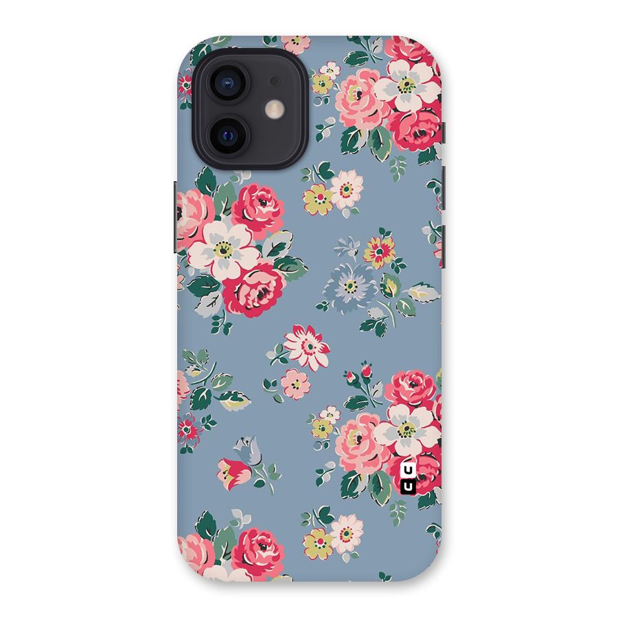 Vintage Flower Pattern Back Case for iPhone 12