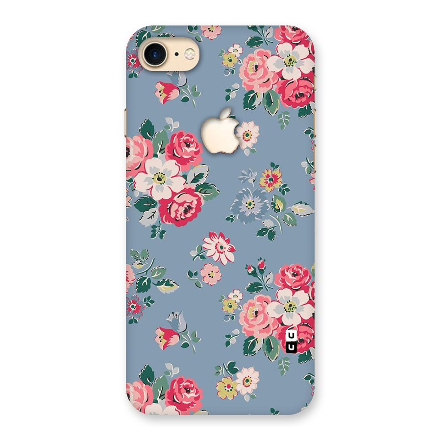 Vintage Flower Pattern Back Case for iPhone 7 Apple Cut