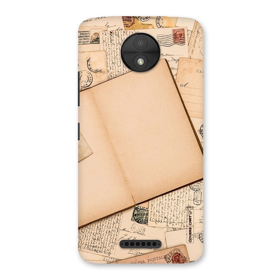 Vintage Journal Back Case for Moto C