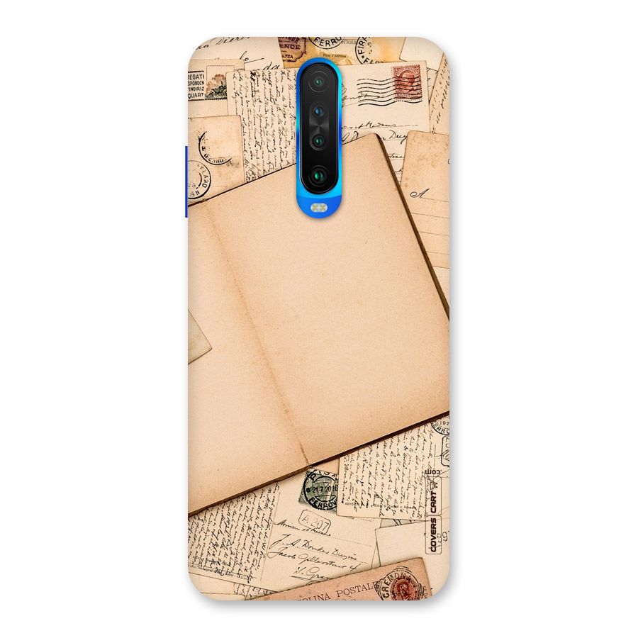 Vintage Journal Back Case for Poco X2
