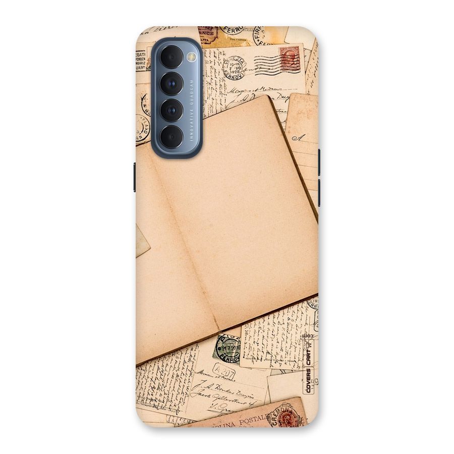 Vintage Journal Back Case for Reno4 Pro