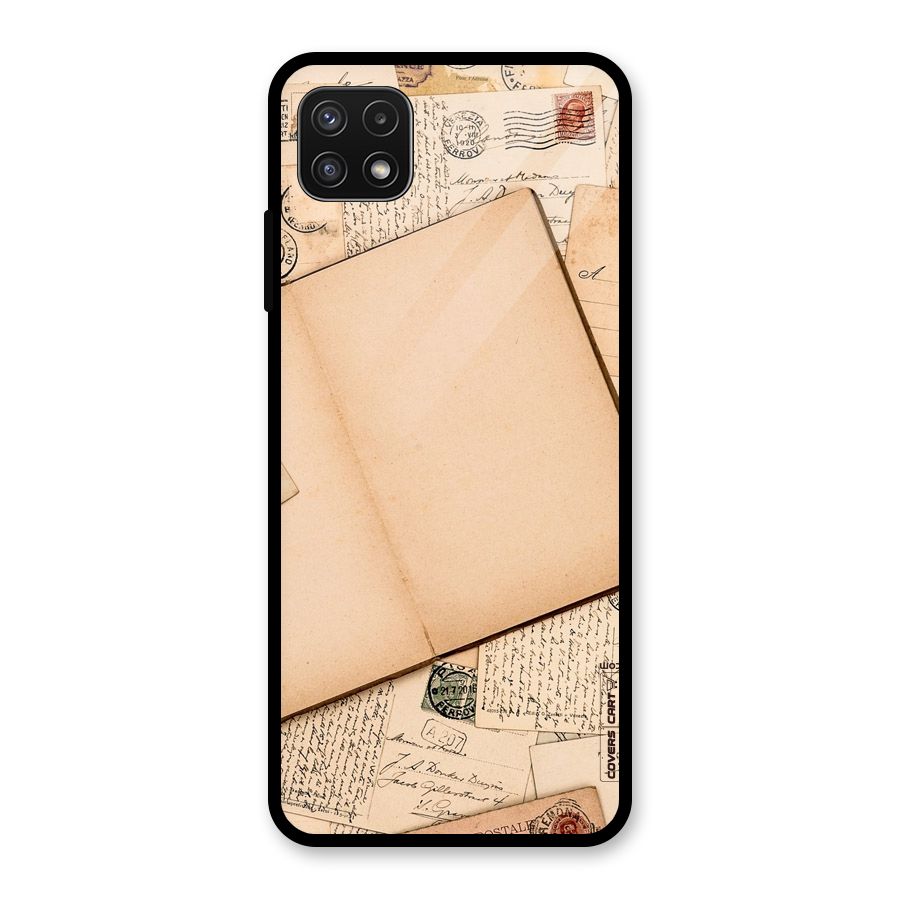 Vintage Journal Glass Back Case for Galaxy A22 5G