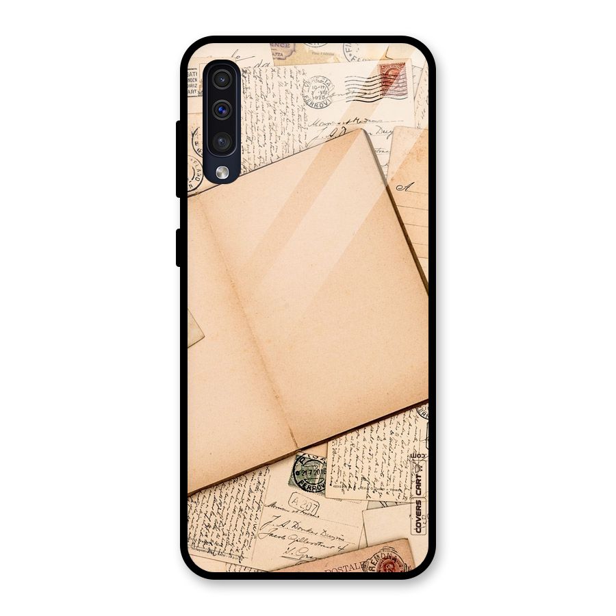 Vintage Journal Glass Back Case for Galaxy A30s