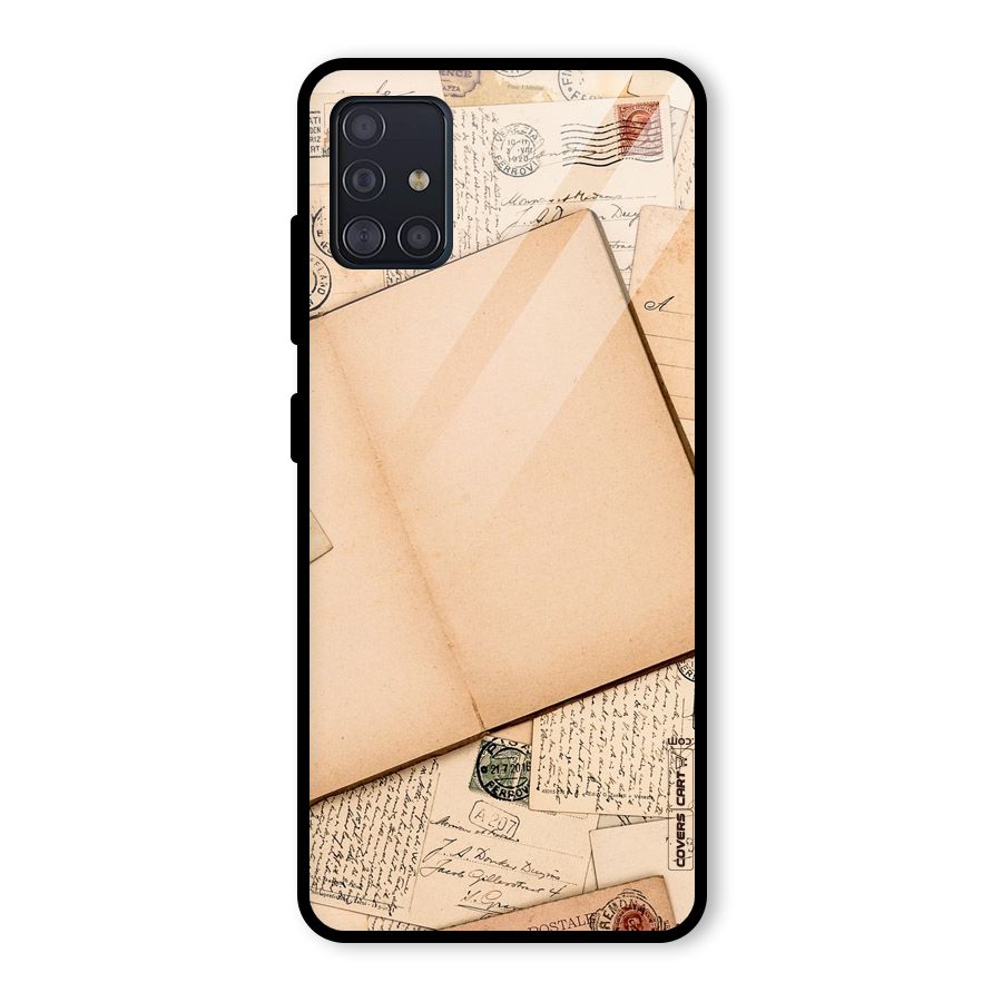 Vintage Journal Glass Back Case for Galaxy A51