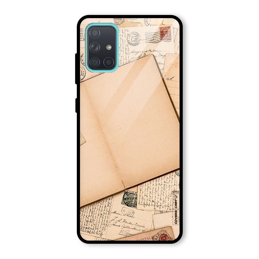 Vintage Journal Glass Back Case for Galaxy A71
