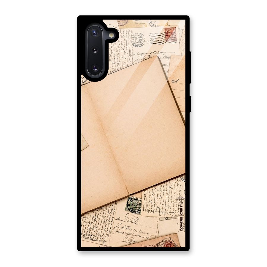 Vintage Journal Glass Back Case for Galaxy Note 10