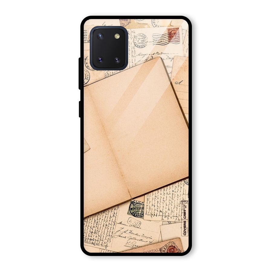Vintage Journal Glass Back Case for Galaxy Note 10 Lite