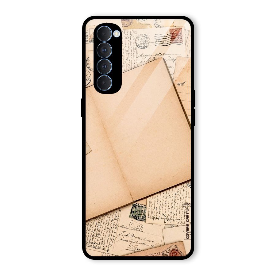 Vintage Journal Glass Back Case for Oppo Reno4 Pro