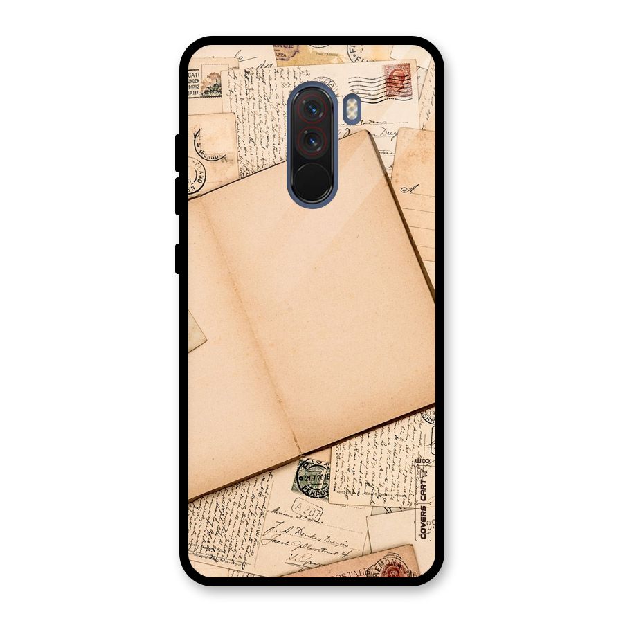 Vintage Journal Glass Back Case for Poco F1