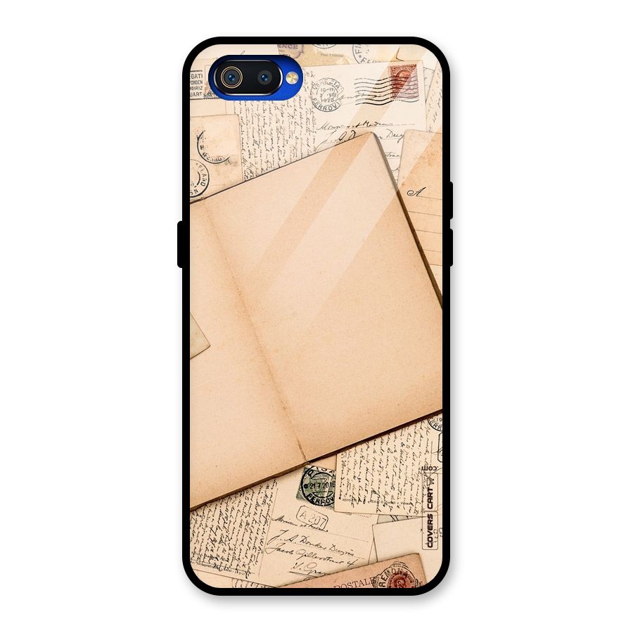 Vintage Journal Glass Back Case for Realme C2