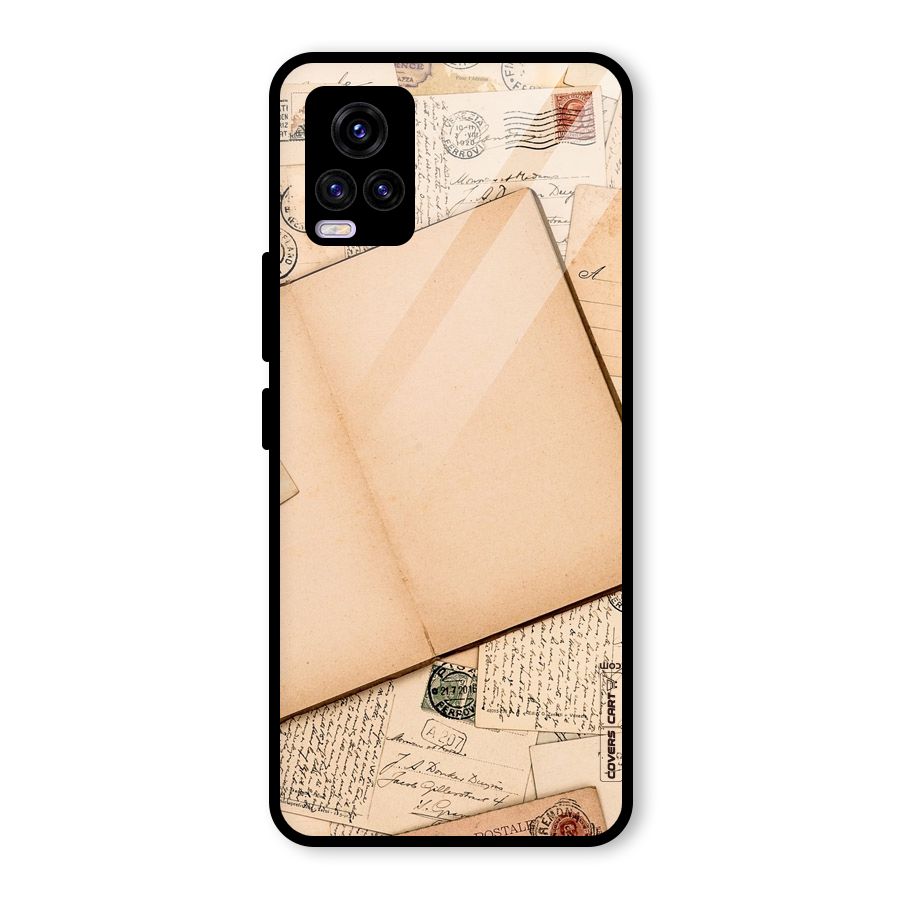 Vintage Journal Glass Back Case for Vivo V20