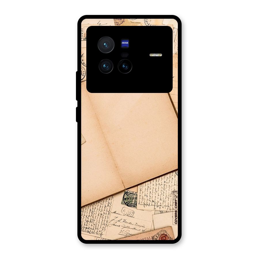 Vintage Journal Glass Back Case for Vivo X80