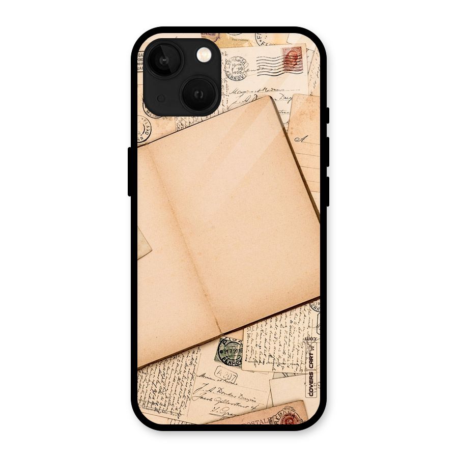 Vintage Journal Glass Back Case for iPhone 13