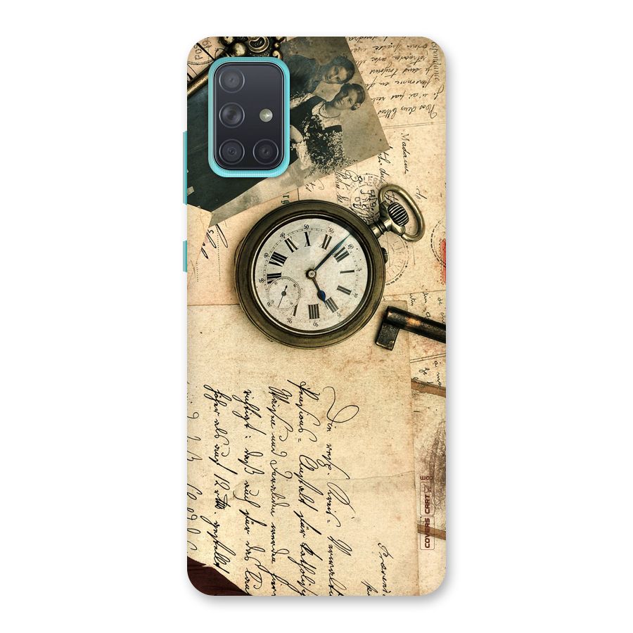 Vintage Key And Compass Back Case for Galaxy A71