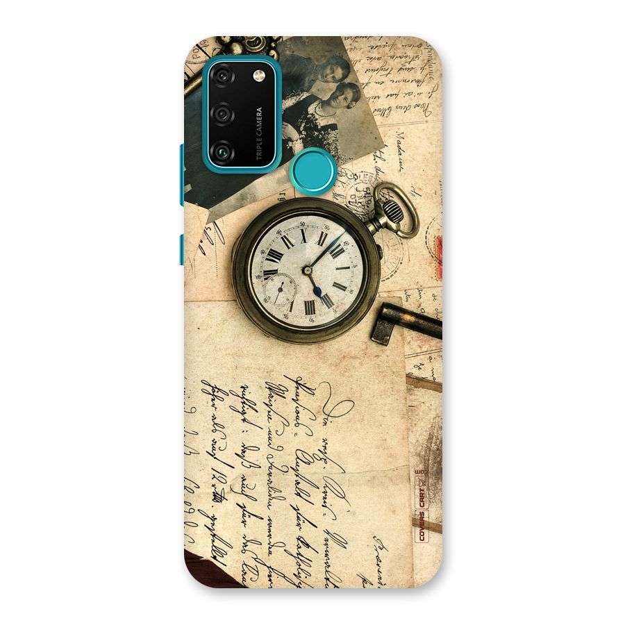 Vintage Key And Compass Back Case for Honor 9A