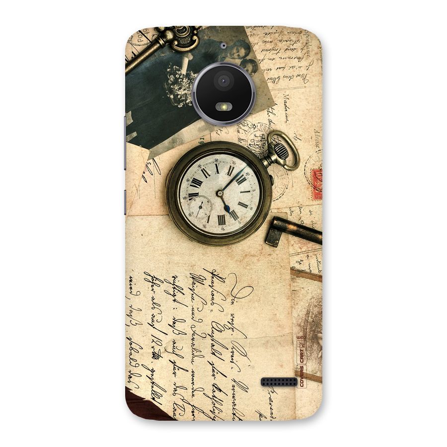 Vintage Key And Compass Back Case for Moto E4