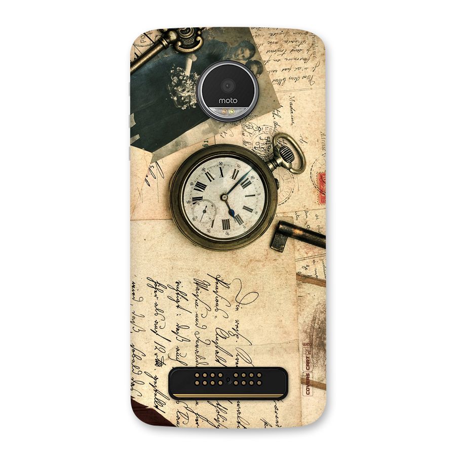 Vintage Key And Compass Back Case for Moto Z Play