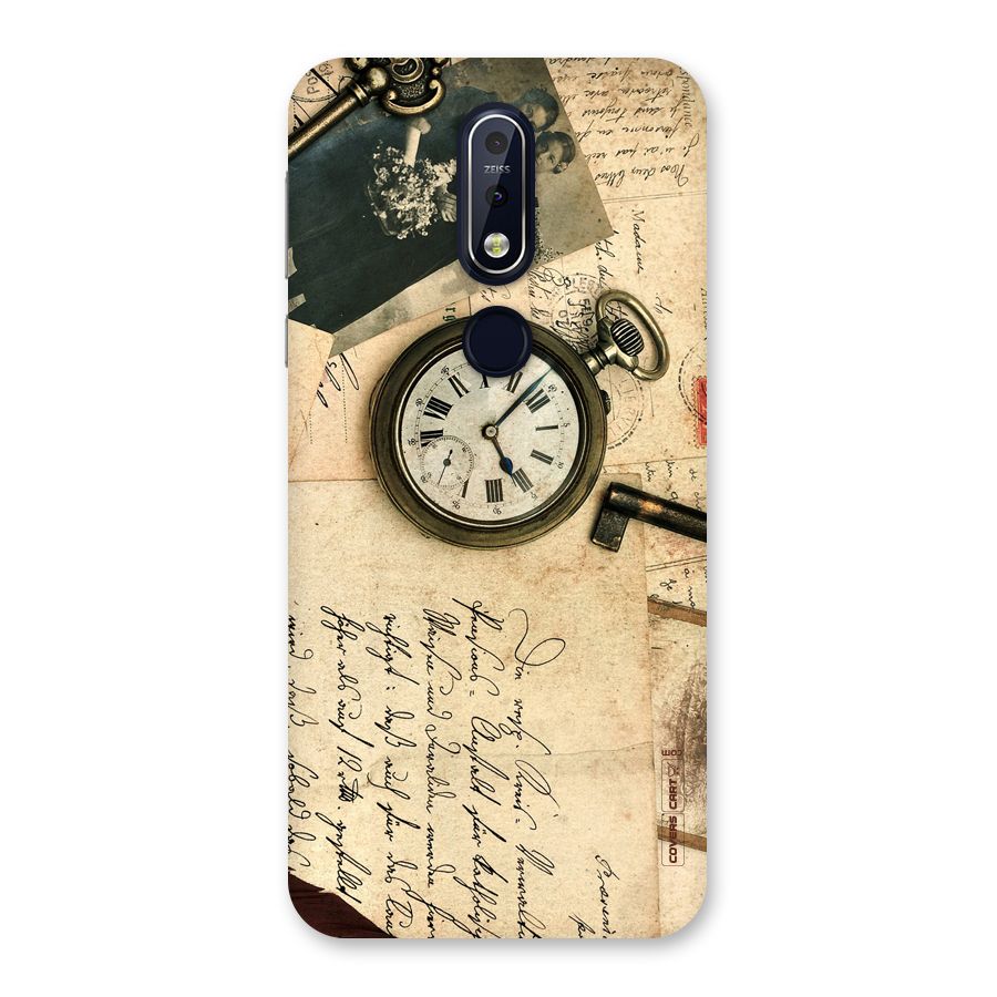 Vintage Key And Compass Back Case for Nokia 7.1