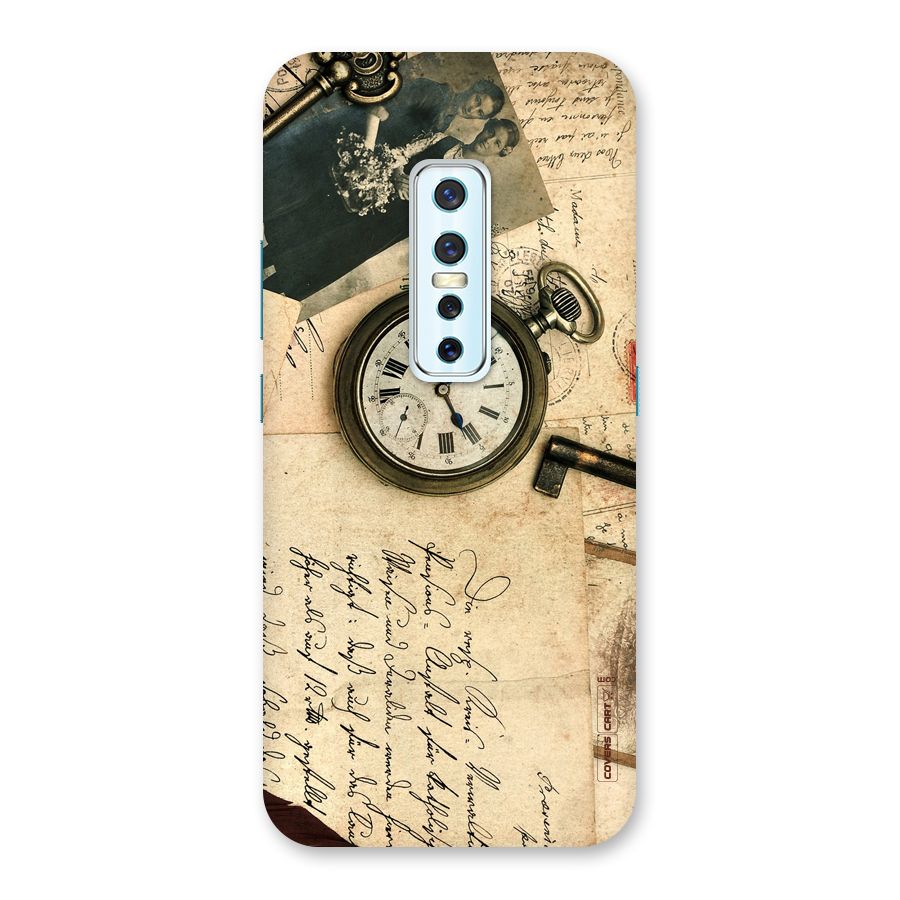 Vintage Key And Compass Back Case for Vivo V17 Pro
