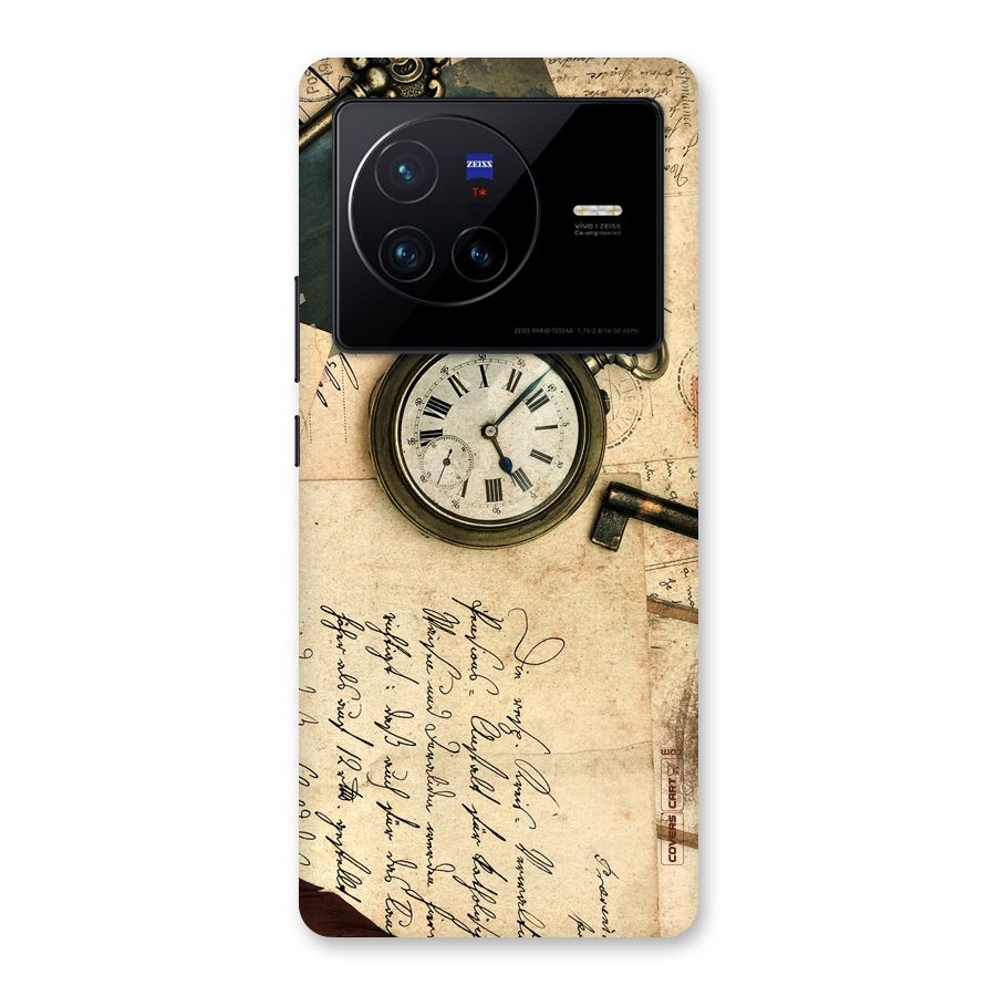 Vintage Key And Compass Back Case for Vivo X80