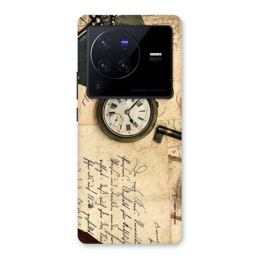 Vintage Key And Compass Back Case for Vivo X80 Pro