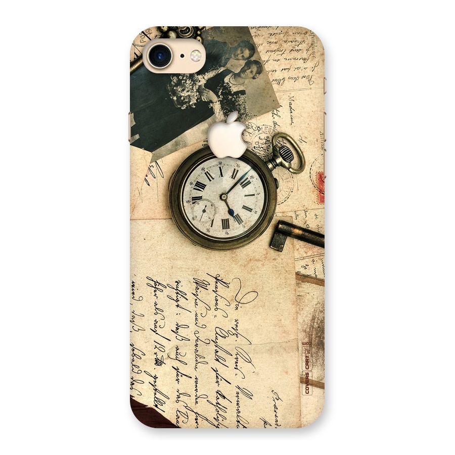 Vintage Key And Compass Back Case for iPhone 7 Apple Cut