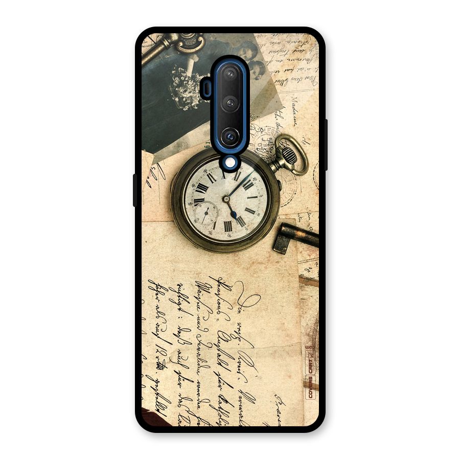 Vintage Key And Compass Glass Back Case for OnePlus 7T Pro