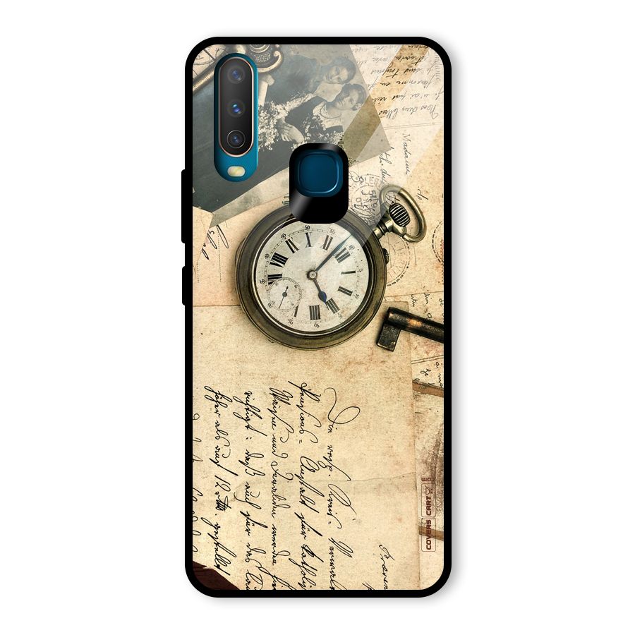 Vintage Key And Compass Glass Back Case for Vivo Y15
