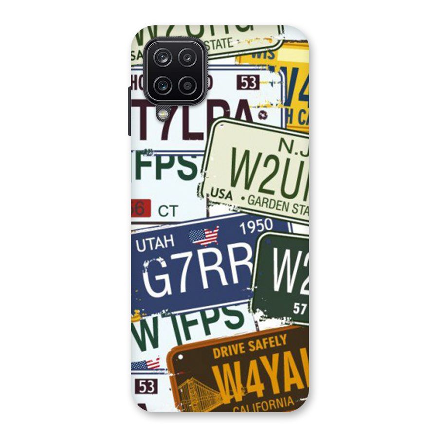 Vintage License Plates Back Case for Galaxy A12
