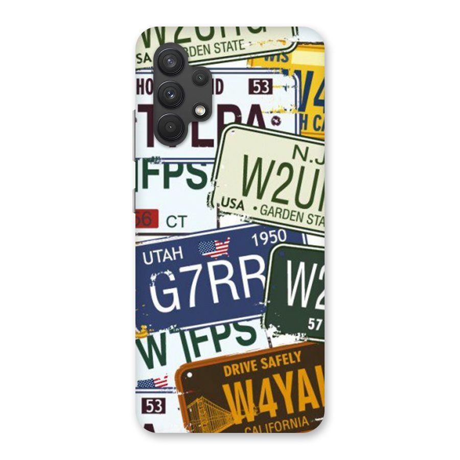 Vintage License Plates Back Case for Galaxy A32