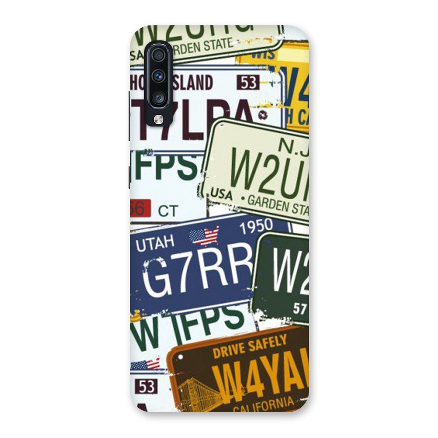 Vintage License Plates Back Case for Galaxy A70