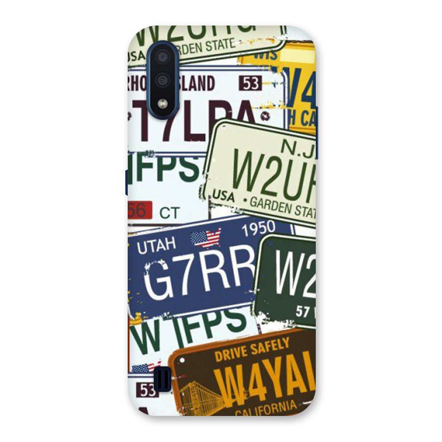 Vintage License Plates Back Case for Galaxy M01