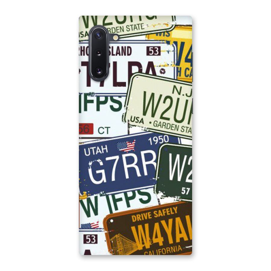 Vintage License Plates Back Case for Galaxy Note 10