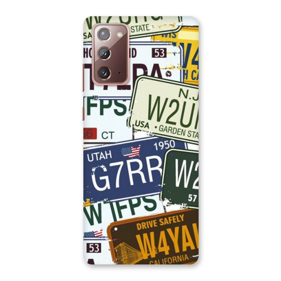Vintage License Plates Back Case for Galaxy Note 20