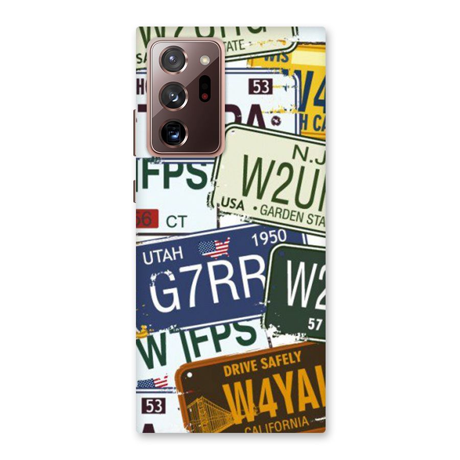 Vintage License Plates Back Case for Galaxy Note 20 Ultra