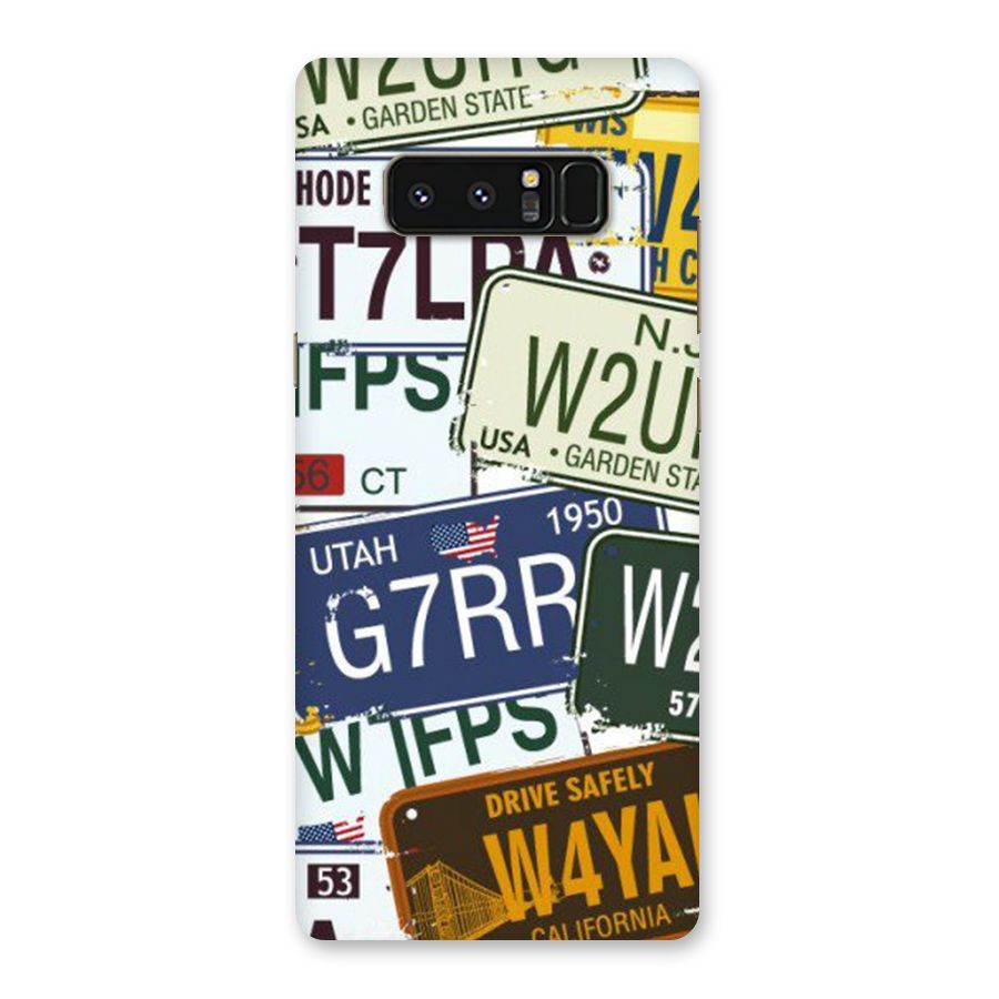 Vintage License Plates Back Case for Galaxy Note 8