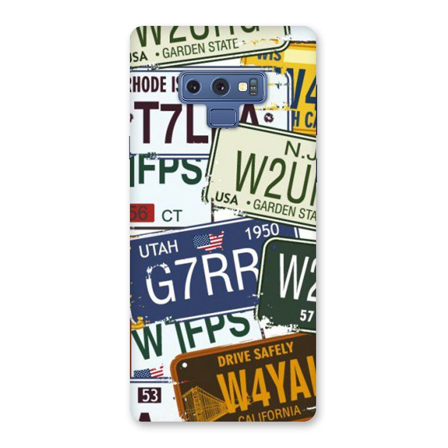 Vintage License Plates Back Case for Galaxy Note 9